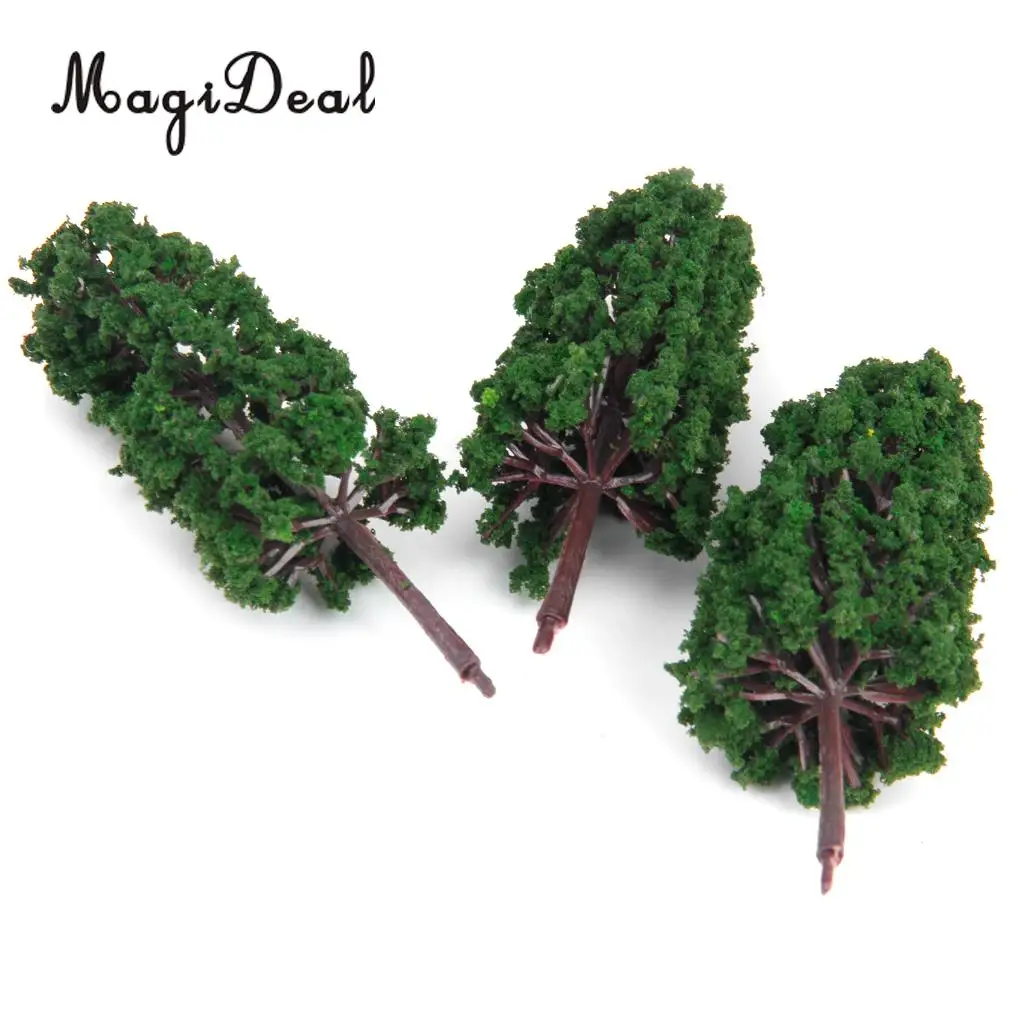 Модели деревьев и поезда 20x Pine Парк-улица макет железной дороги деревня пейзаж