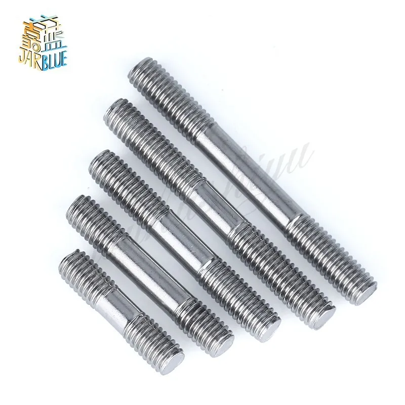 

20PCS M5 Stainless Steel Double End Threaded Screw Headless Double Thread Studs Bolt M5*55/60/70/80/90/100mm