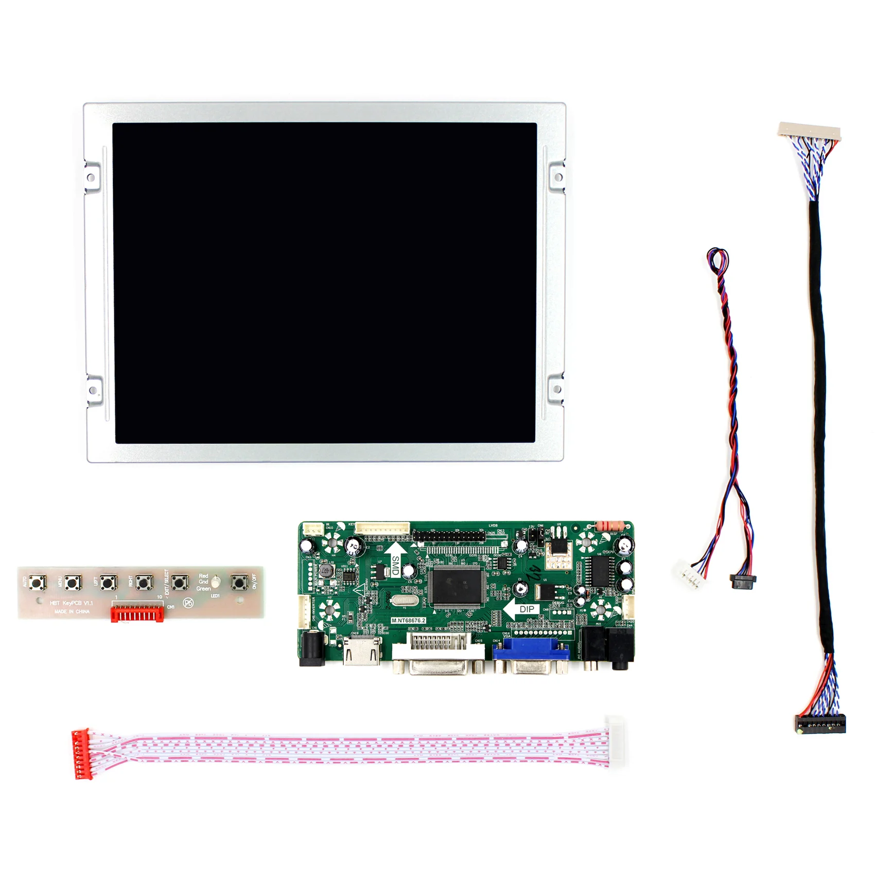 Плата ЖК-контроллера HD MI VGA DVI M.NT68676 и 8 4 дюймовый ЖК-экран AA084SC01 800x600 | Электроника