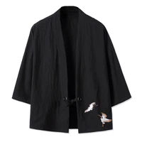 4317 spring summer mens kimono jacket cotton linen traditional chinese style windbreaker cardigan top retro plus size 5xl