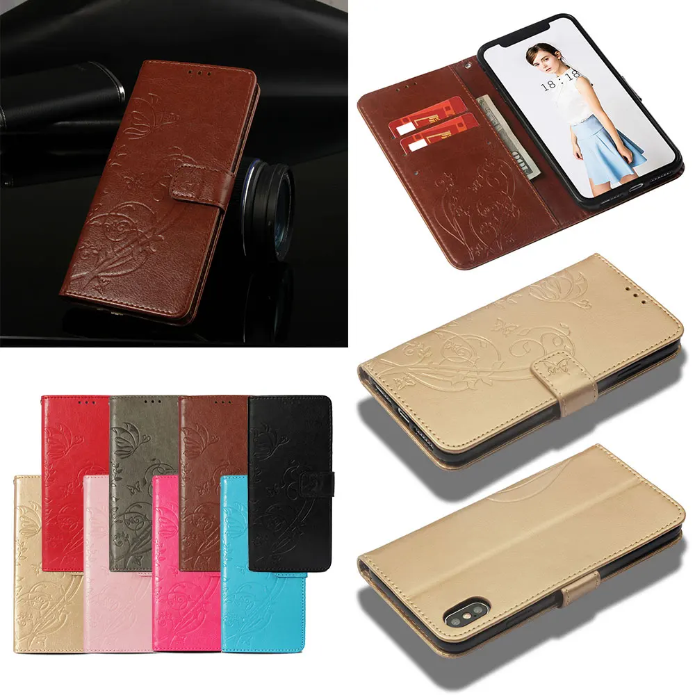KISSCASE Роскошный кожаный чехол для iPhone 5 5S SE держатель карт на магнитах бумажник X XS