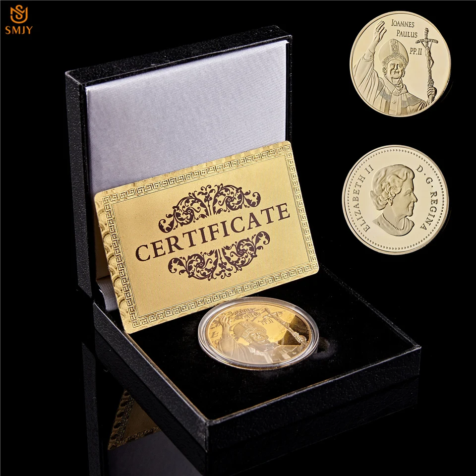 Итальянский Ватикан католический Иоан Паулус ПП. II Золотой/Серебряный