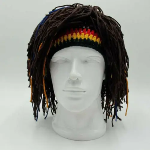 2019 крестив Забавный регги дреды унисекс Jamaican вязаная стандартная плетеная шляпа