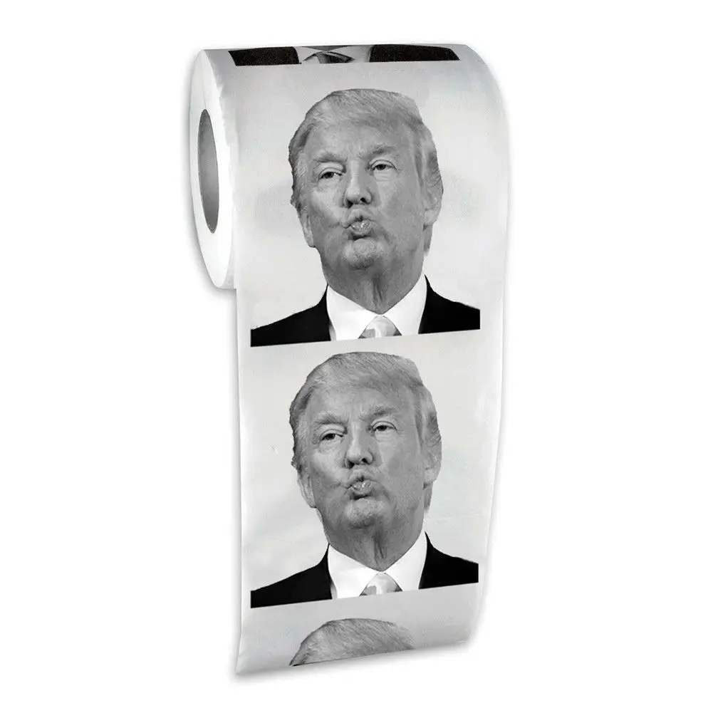 Новинка забавная туалетная бумага Дональд Трамп рулон туалетной бумаги Мягкая