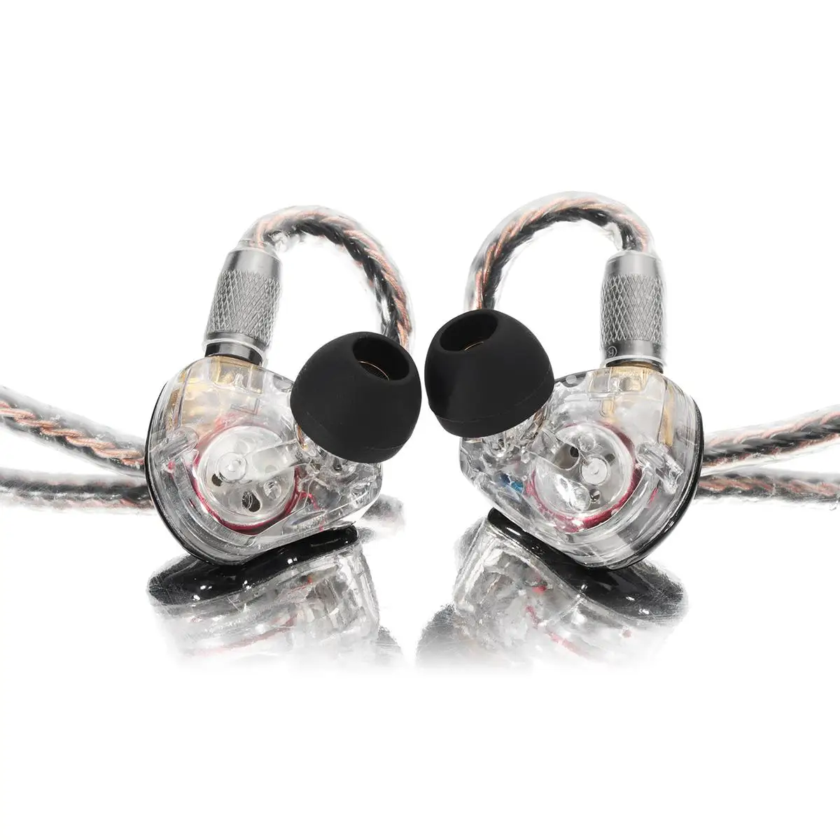 BGVP DS1 HIFI наушники 1DD + 2BA Гибридный Технология вкладыши IEM типов OCC с микрофоном/OCC