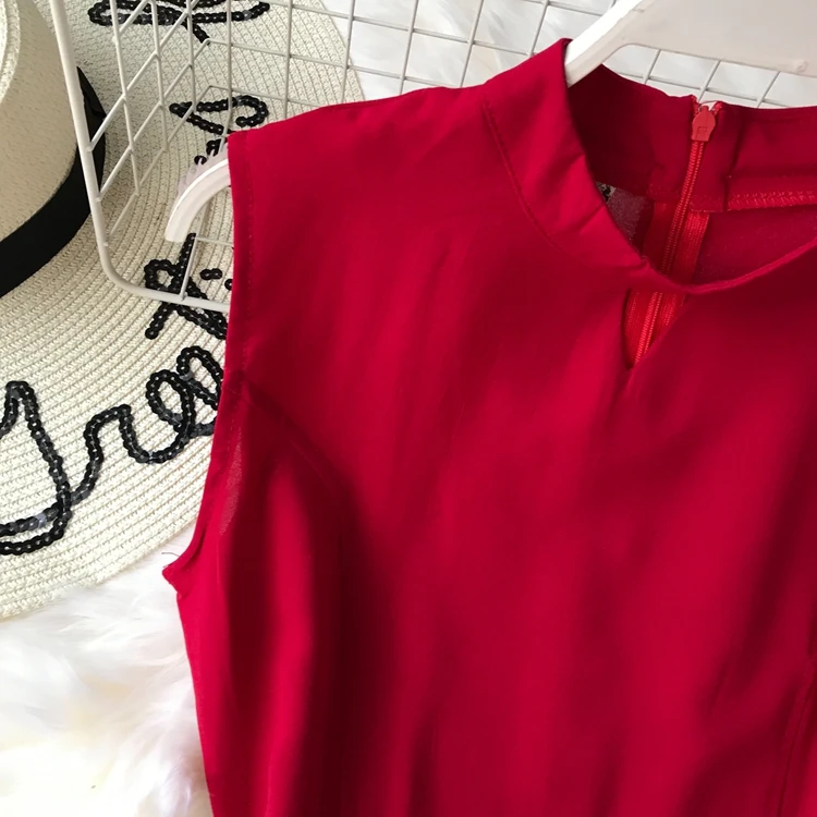 2019 новые модные женские платья шифоновое летнее платье без рукавов для девочек с