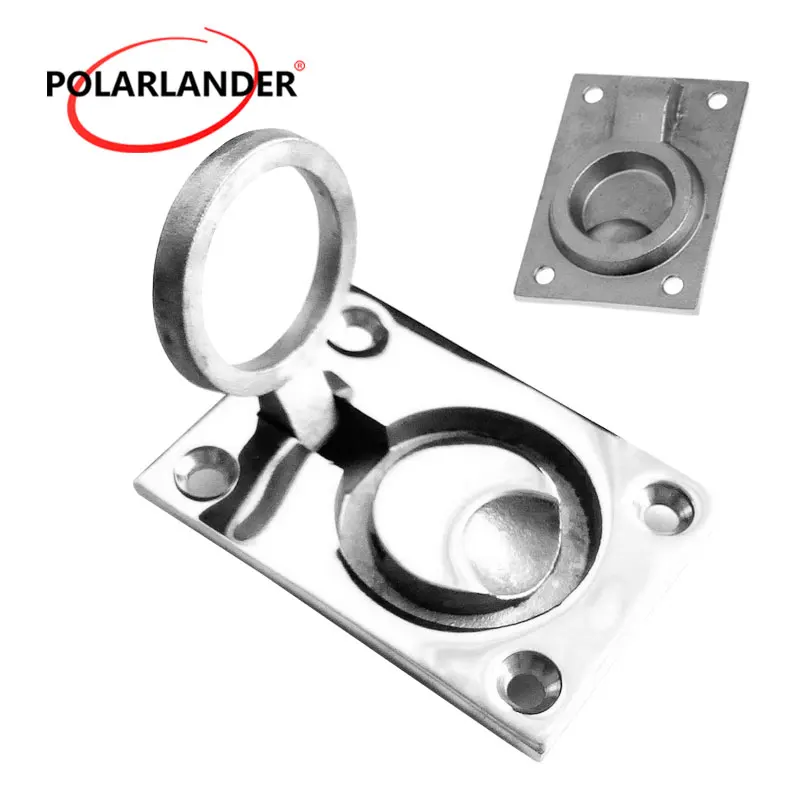 1 PC Stainless Steel Flush Mount Ring Pull Handle 62x43mm Durable square handle floor buckle Boat Marine hardware | Автомобили и