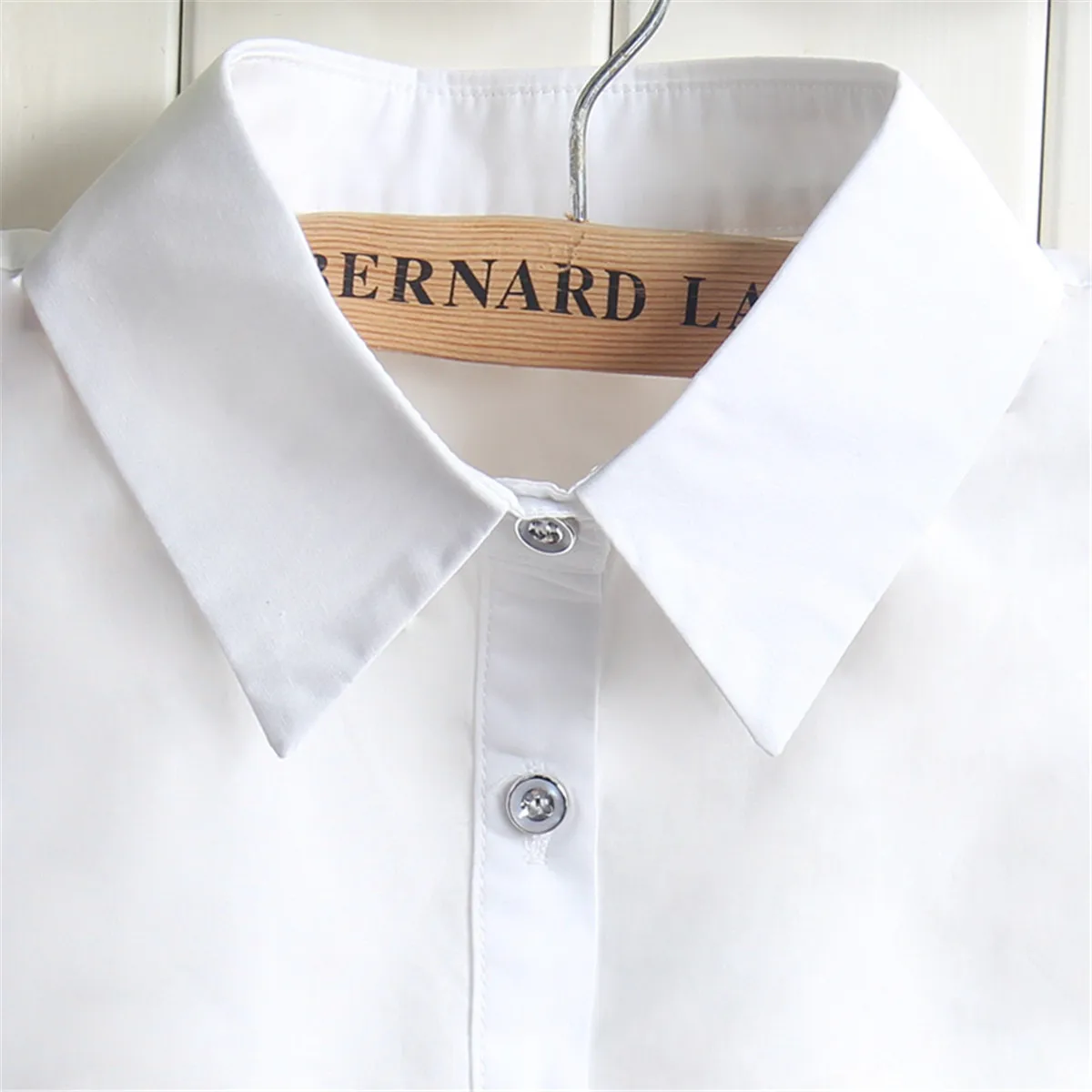 Women Korean Style Fashion Shirt Fake Collar Ladies Detachable Lapel Solid False Blouse Neckwear Clothes Accessories |
