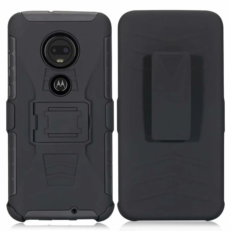For Motorola G6 G7 E5 Z4 Play Plus Power HTC M8 M9 Hard Shockproof case Belt clips Holster Rubber cover Kickstand stand |