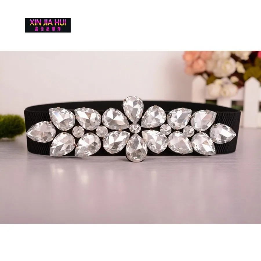 Модный Ds Rhinestone Подвеска из кристалов бар девушка Dj эластичная талия Джаз музыка