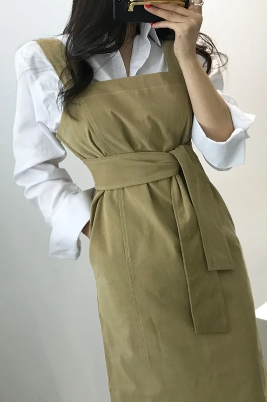 LANMREM 2020 новая летняя мода без рукавов женская одежда свободные лямки платье на