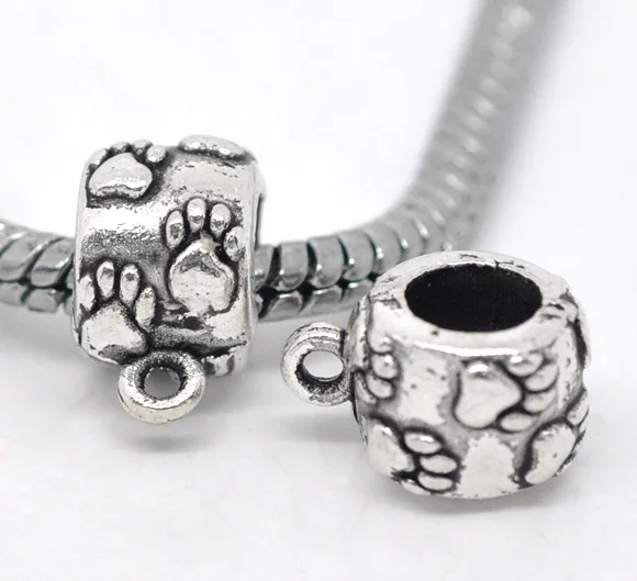 

DoreenBeads 50 шт., бусинки в виде медвежьей лапы, подходит для браслета-шарма для самостоятельного изготовления ювелирных изделий, 11x9 мм, бусины в ...
