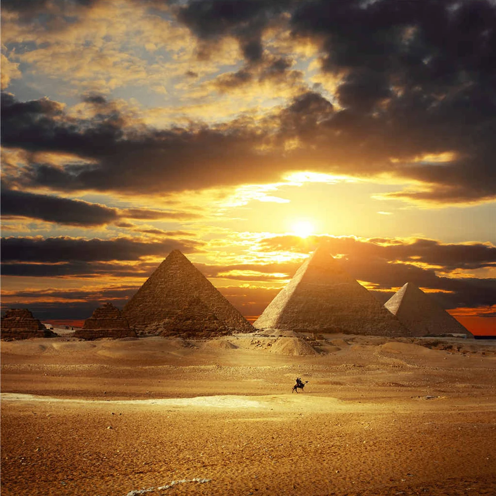 Majestic Egyptian Pyramids In The Sunset Wall Mural Wallpaper Decorate Living Room Sofa TV Bedroom Backdrop Bar | Обустройство дома