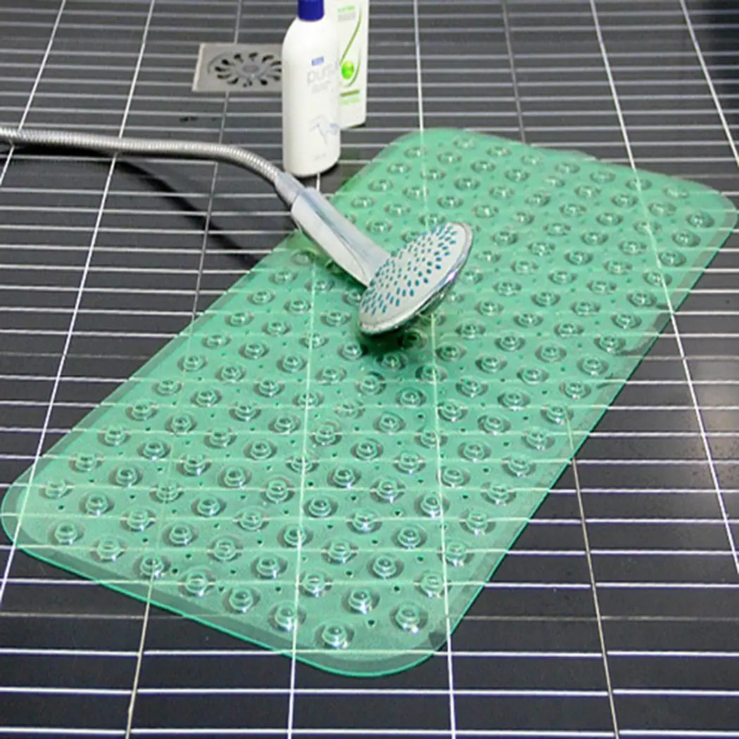 Durable Square Non-slip Transparent Mat Bathroom Home Green Blue Purple White 0.55kg | Дом и сад