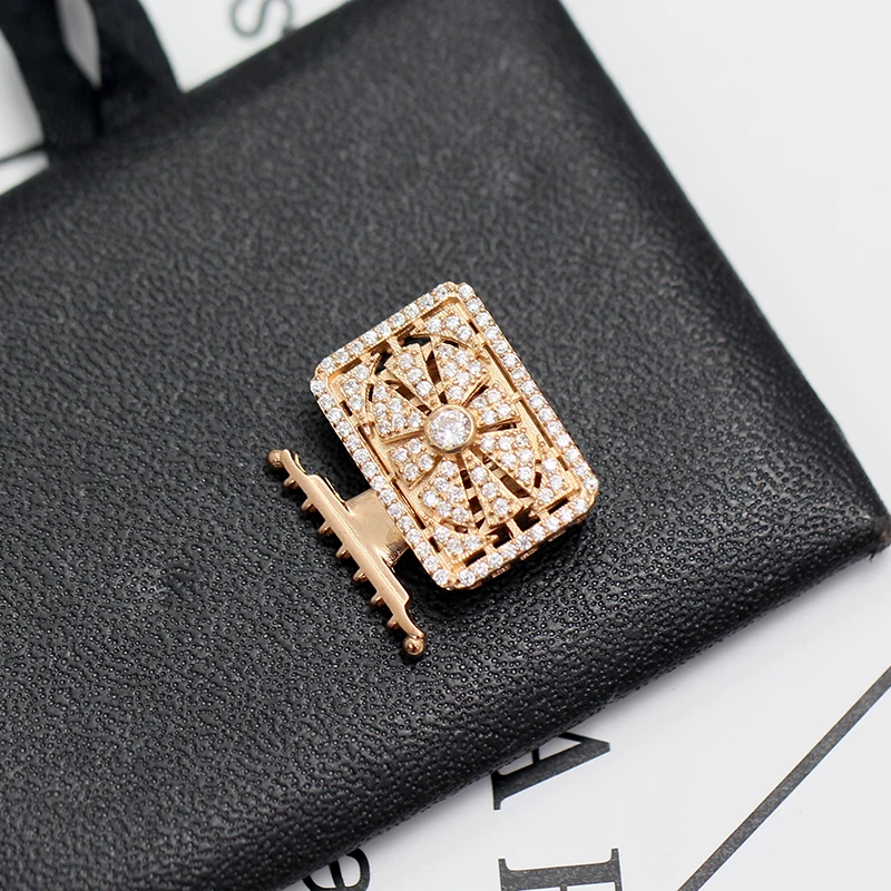Серебряные украшения Beadsnice чистая Серебряная квадратная застежка инкрустация