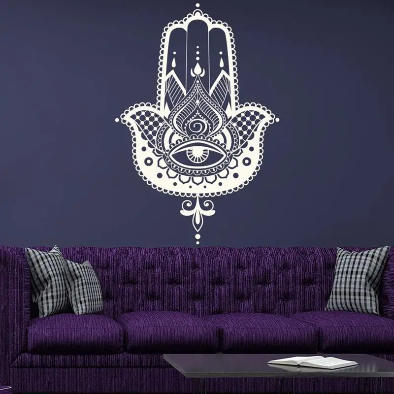 Настенные наклейки Fatima Hamsa для домашнего декора виниловые йоги индийского Будда