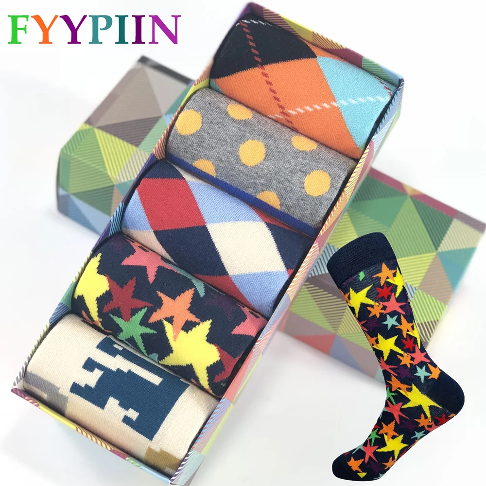 Носки мужские хлопковые повседневные 5 пар в упаковке|cotton socks men|socks mencotton |