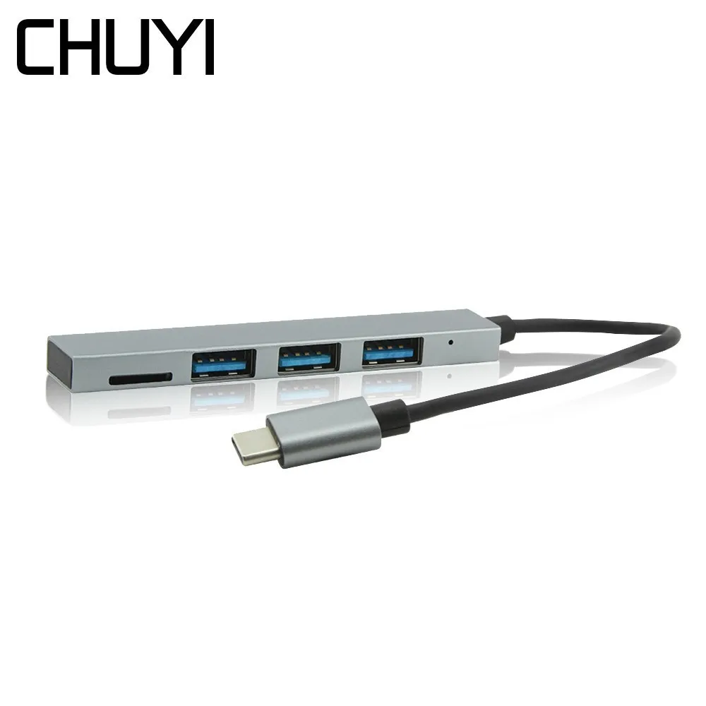 Usb 3 0 концентратор 4 порта TF кардридер для интерфейса типа C Высокоскоростной