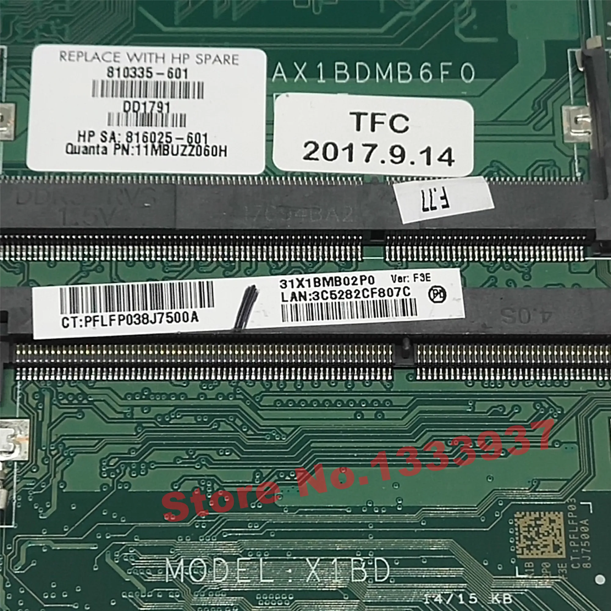 Материнская плата 810335 601 816025 для HP Pavilion 15 AB AN AN098NR 14 материнская ноутбука I7 6500u 001
