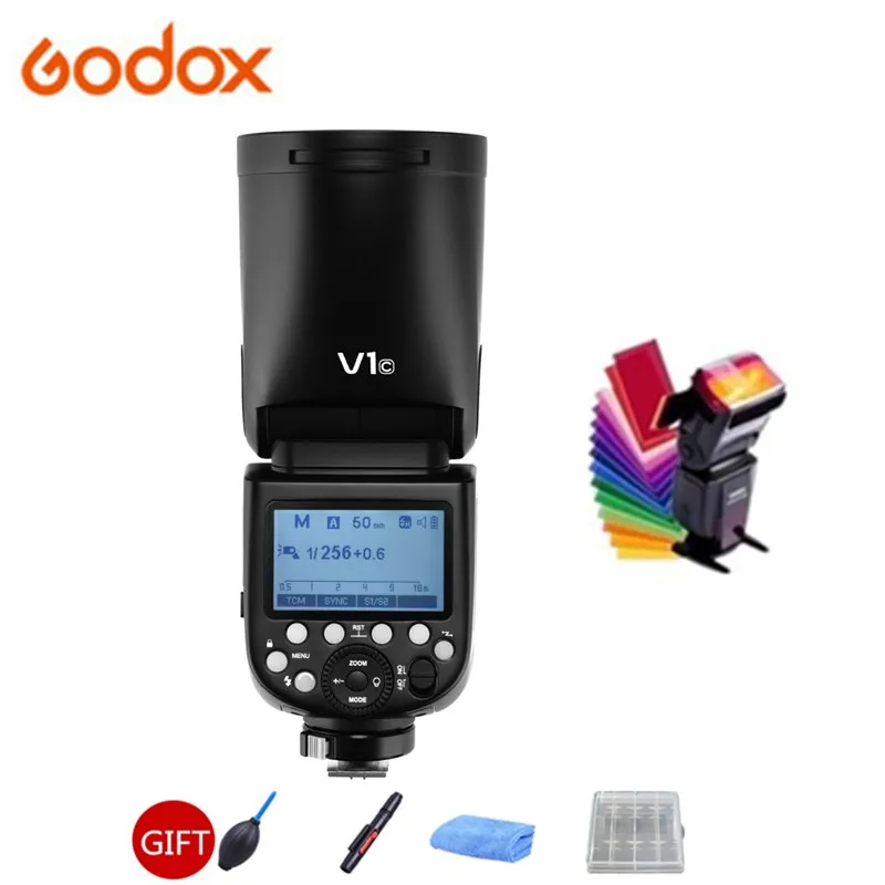 Presale Godox V1 вспышка V1C V1N V1S 2 4G Беспроводная TTL 1/8000s HSS литиевая батарея Speedlite для Canon