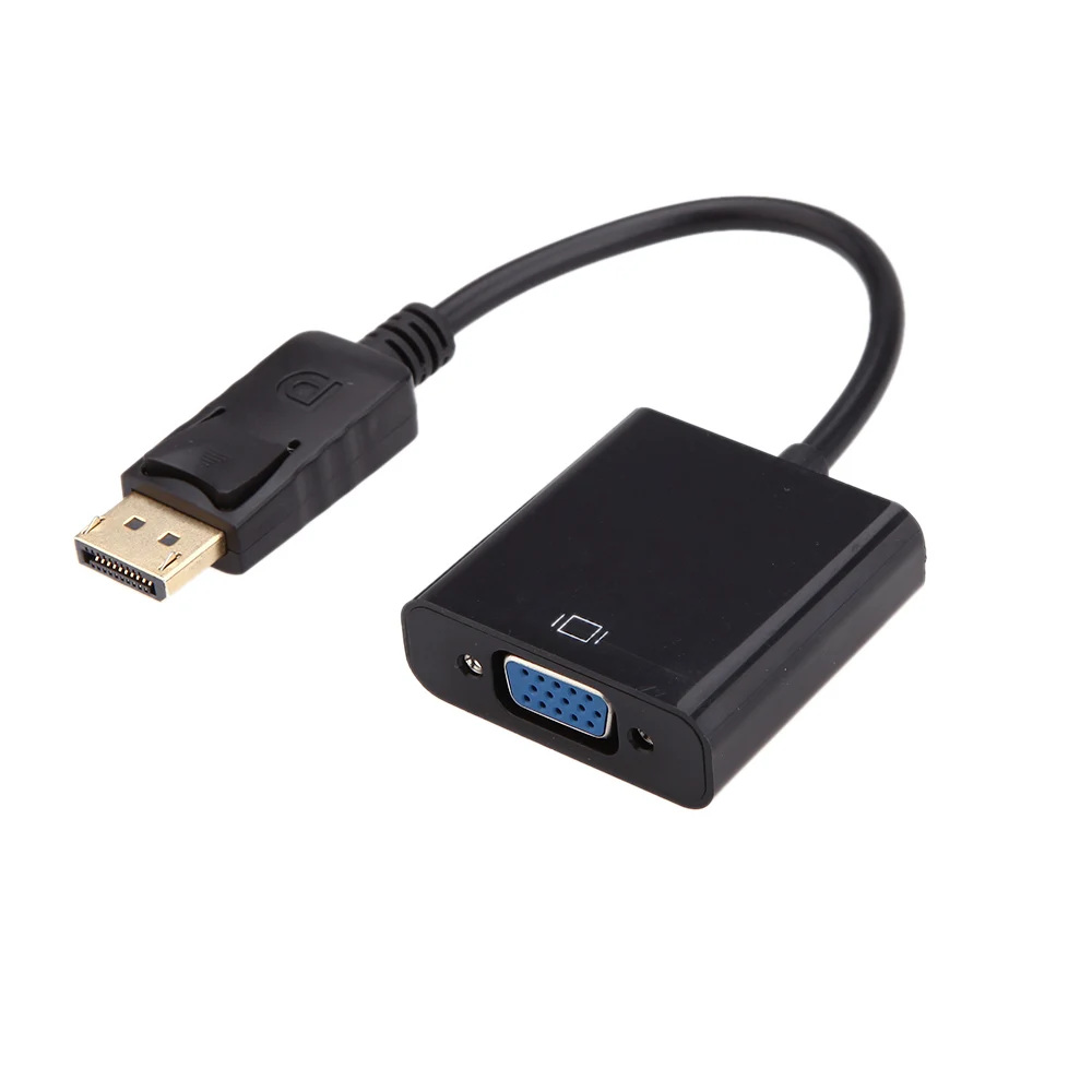Портативный переходник 1080p DP DisplayPort папа-VGA мама Кабель-адаптер аудио-видео кабель