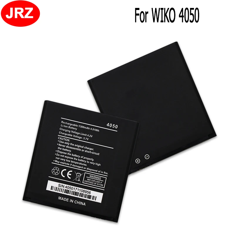 Аккумулятор JRZ для WIKO 4050 Высококачественная сменная батарея телефона 1300 мАч 3 7 в |