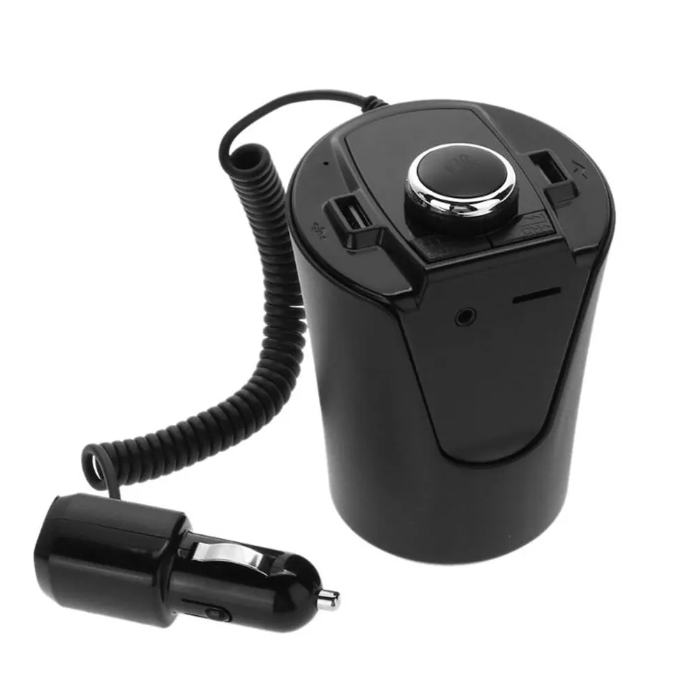Автомобильный Bluetooth fm передатчик музыкальный плеер держатель для чашки
