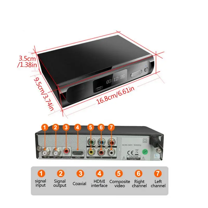 DVB T2 цифрового наземного вещания Конвертор приемник TV BOX Youtube 1080P Full HD и HDMI 1 3