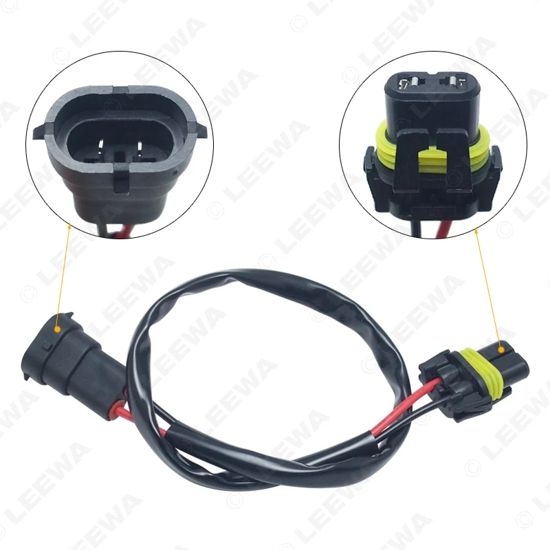 LEEWA 2 шт. 12 В Авто H11 до 9005/9006 Штекер кабель питания HID конверсионный комплект