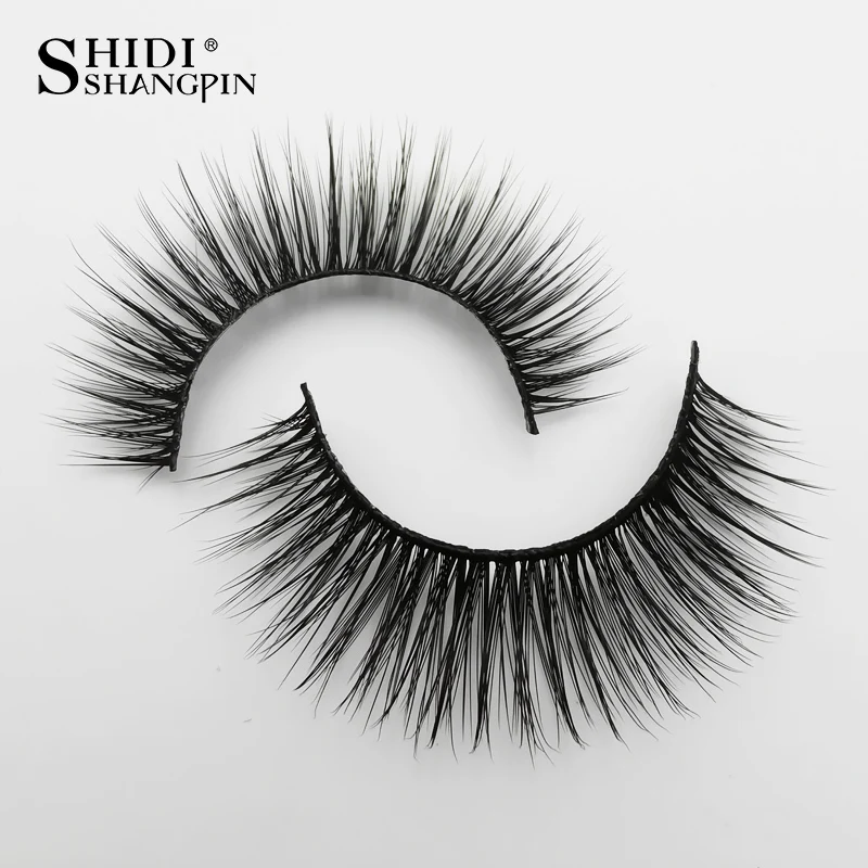Shidishangpin 4 пары cilis ресницы норки 3d накладные натуральные Make Up полосы норка