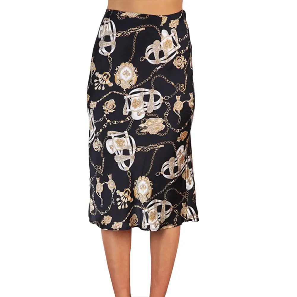 MISSKY Summer Women Skirt Sexy Fashion Print Slim Wrap Hip Femme Faldas Mujer | Женская одежда