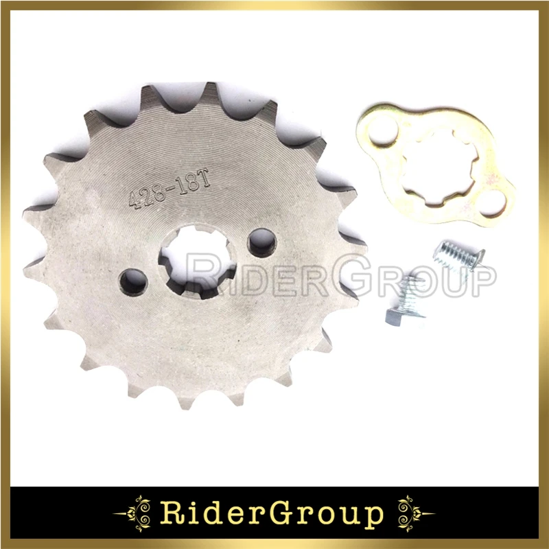 Зубчатая Звездочка 428 17 мм 18 зубчатая для 50cc 70cc 90cc 110cc 125cc 140cc 150cc 160cc Dirt Pit Bike ATV Lifan YX