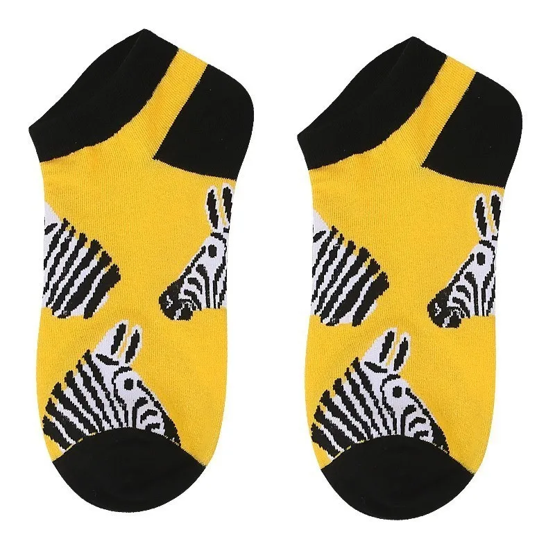 Корейский стиль для женщин с животным принтом уличная одежда Calcetines Mujer Divertido