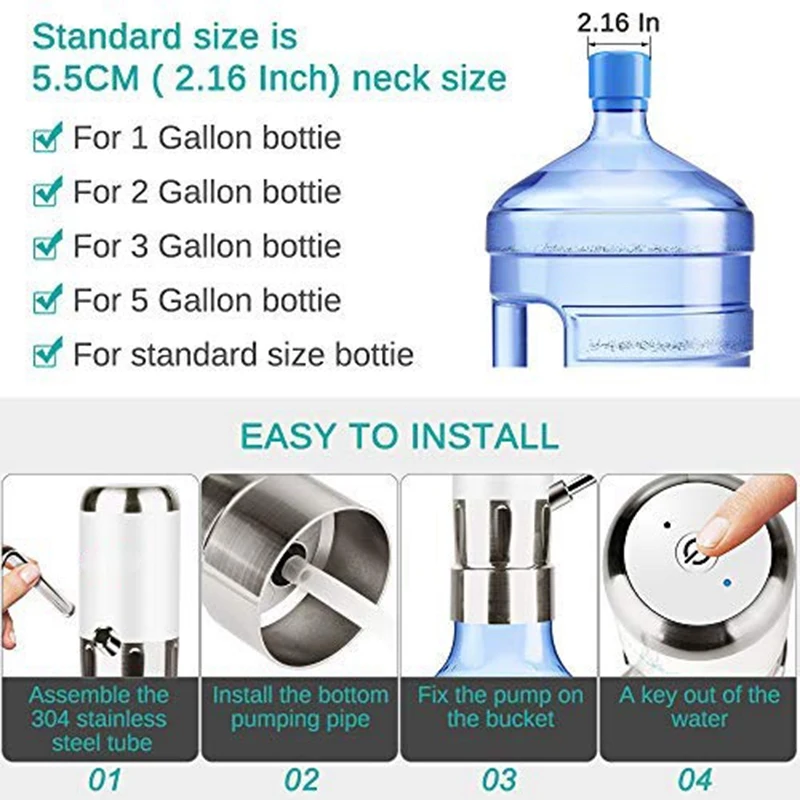 Electric Drinking Water Pump Dispenser For 5 Gallon Bottle | Бытовая техника