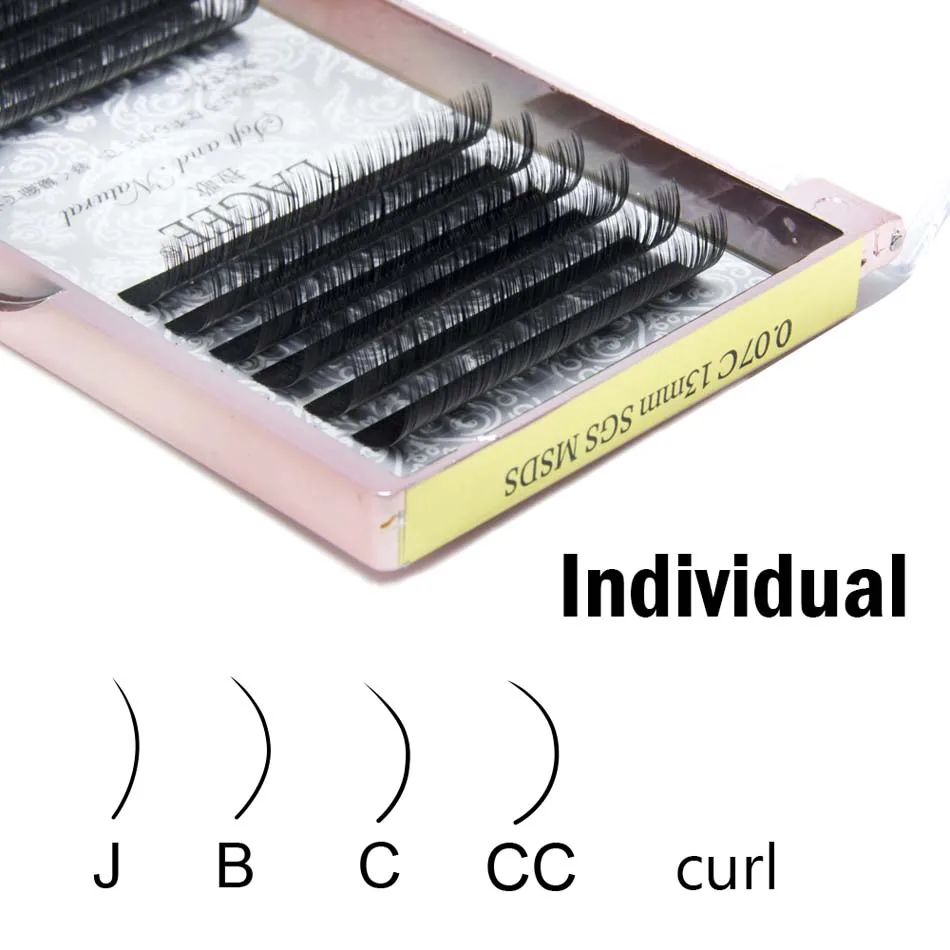 LAGEE 2 футляра/лот J/B/C/CC Curl Deluxe все размеры ресницы индивидуальные Премиум