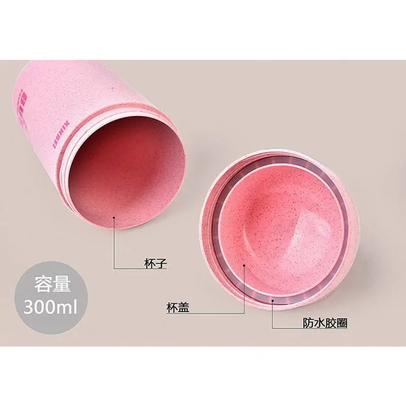 Пшеничная соломенная кофейная чайная чашка бутылка для воды детей и взрослых 300