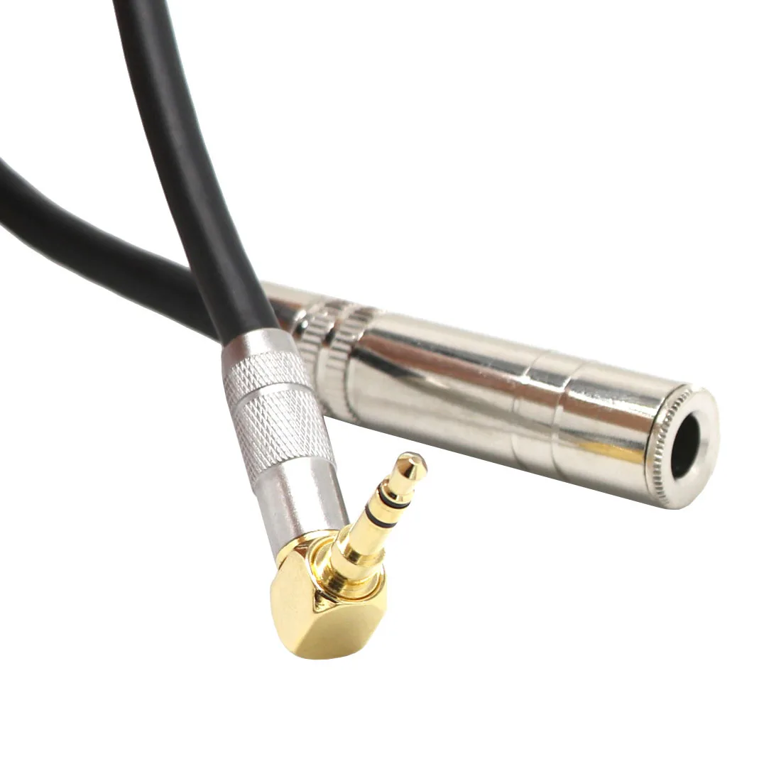 6 35 Женский Моно до 3 5 штекер Jack стерео Hifi микрофон аудио удлинитель короткий 90