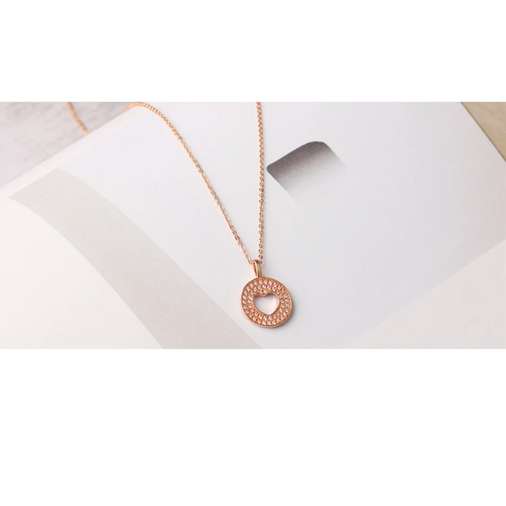 PIXNOR Элегантный Нежный Стильный Кристалл круглый полый подвеска любящее сердце