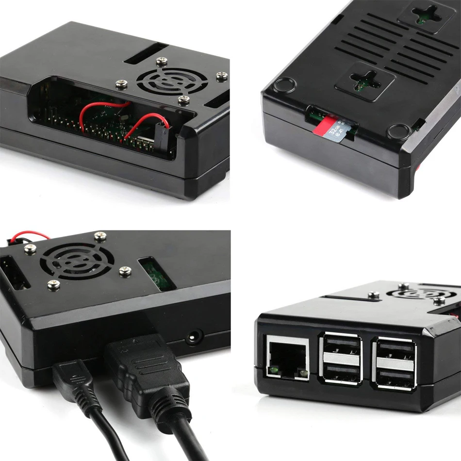 Для Raspberry Pi чехол Fundas защитный ABS с мини охлаждающим вентилятором источник