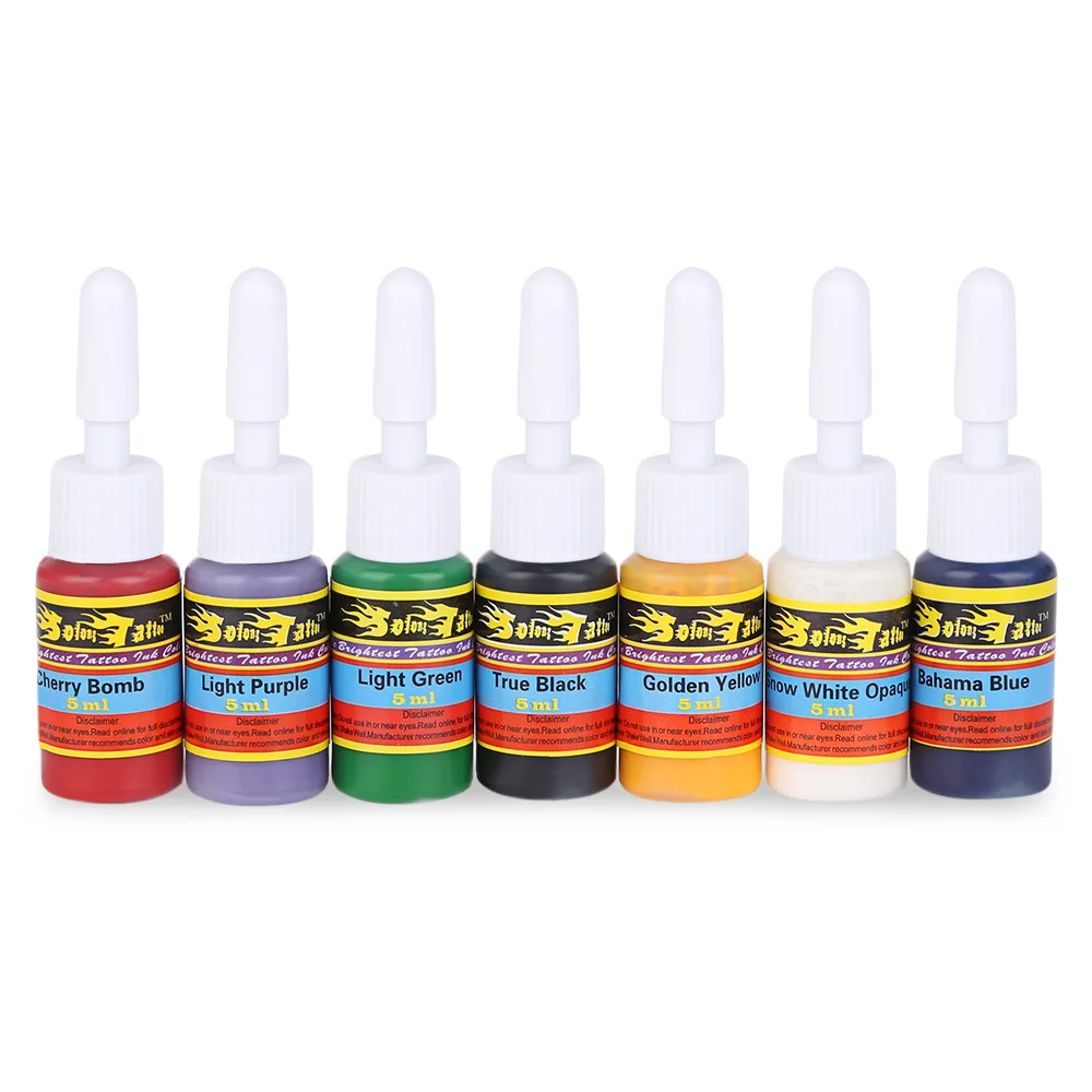 Solong Tattoo 5ml 7 Colors / Kit Pigments Inks | Красота и здоровье