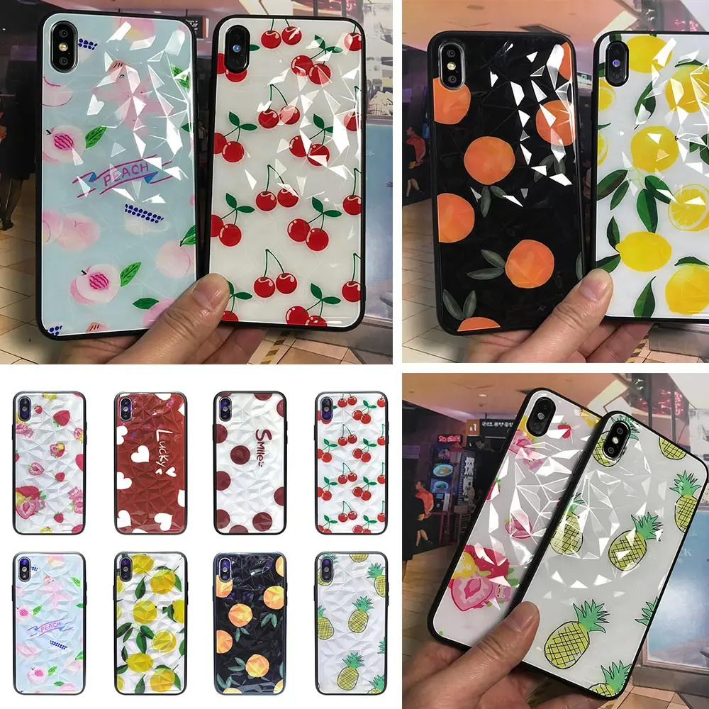 Чехол для телефона KISSCASE Diamond iPhone X XS MAX XR 7 8 Plus блестящий чехол с фруктовым узором 6 6S