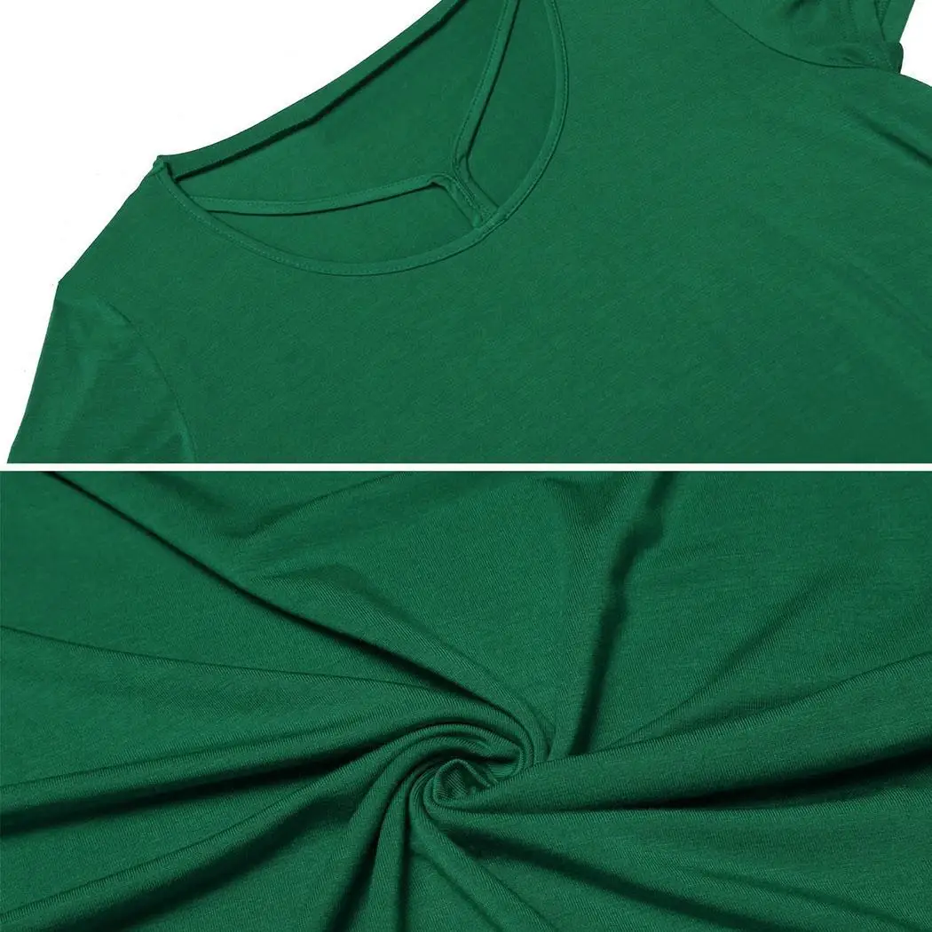 Women O-Neck Short Sleeve Hollow Out Casual Loose T-Shirt Tops Beach Street etc Solid Spring Summer | Женская одежда