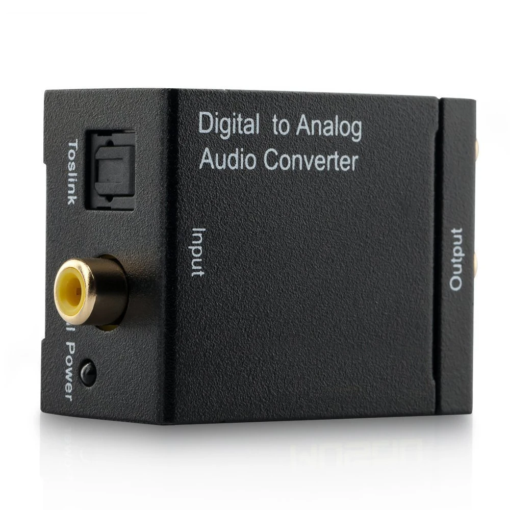 Цифровой оптический коаксиальный в аналоговый RCA аудио конвертер адаптер с