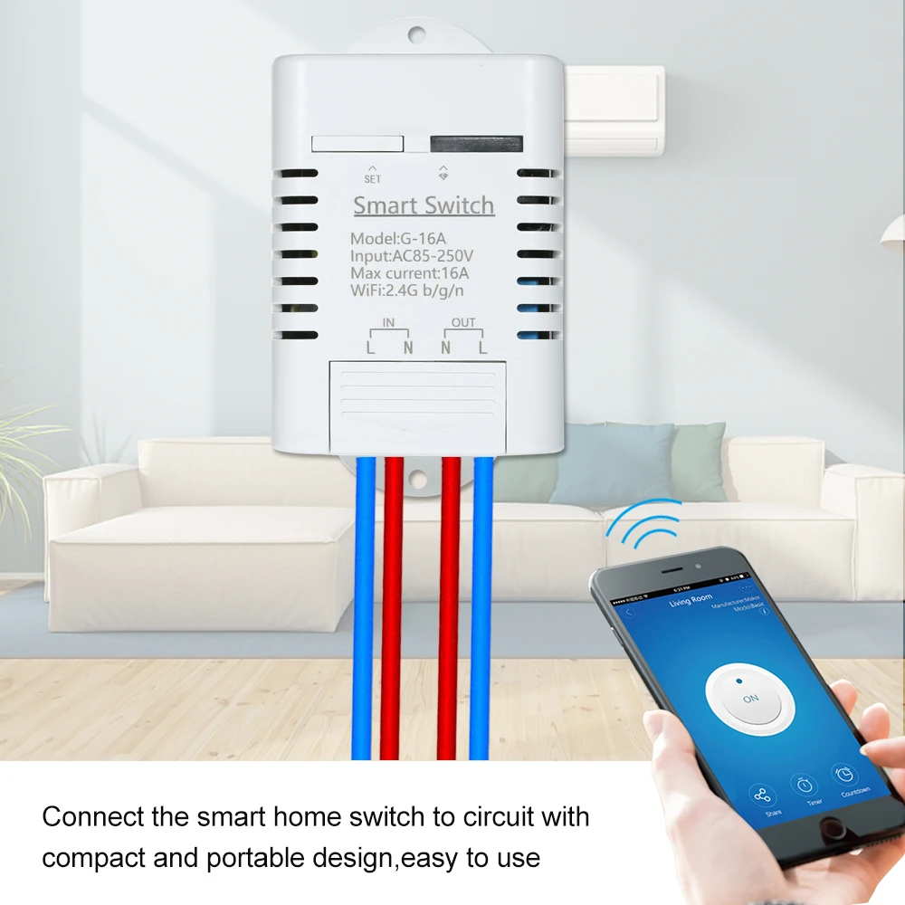 Умный Wi-Fi-переключатель eWeLink 16 А 3500 Вт | Безопасность и защита