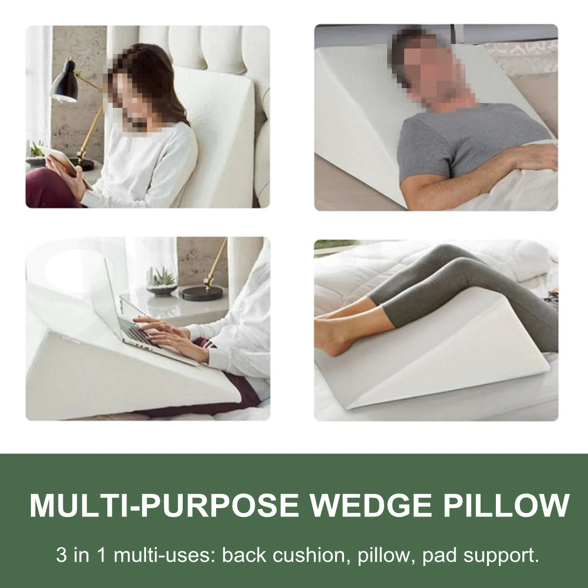 

Triangle Bedding Wedge Pillow Cotton Sponge Cushion Multifunctional Neck Back Body Support Cushion Pad Home Hospital 2 Colors