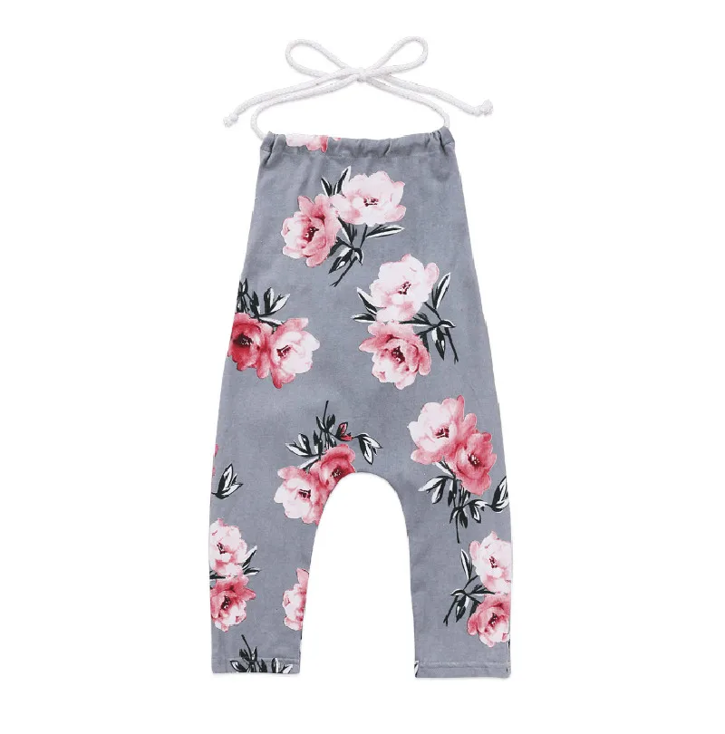 

1-6T Children's Romper Sleeveless Toddler Baby Girl Flower Halter Romper Jumpsuit Playsuit Clothes