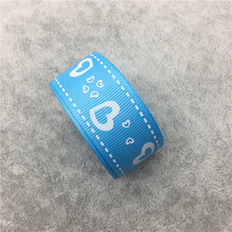 Лента для волос с принтом Love Grosgrain 5 ярдов/партия 1 дюйм (25 мм) бантик свадьбы
