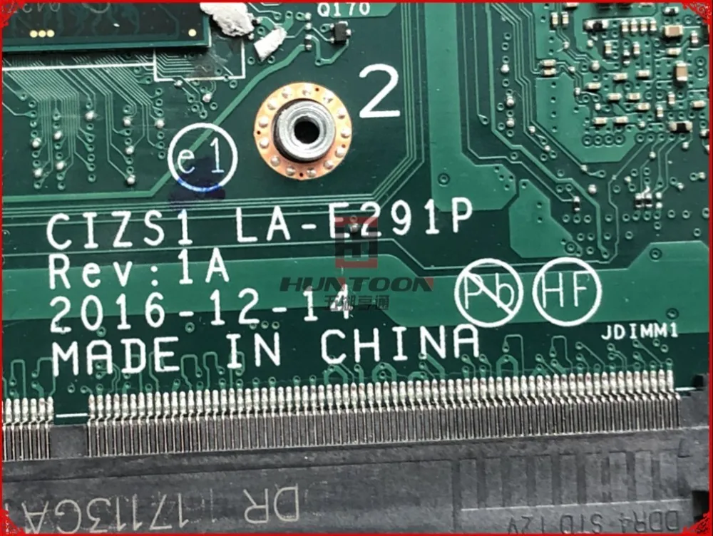 Материнская плата FRU 01HY173 CIZS1 для ноутбука Lenovo Yoga 370 материнская SR2ZU LA-E291P DDR4 100%