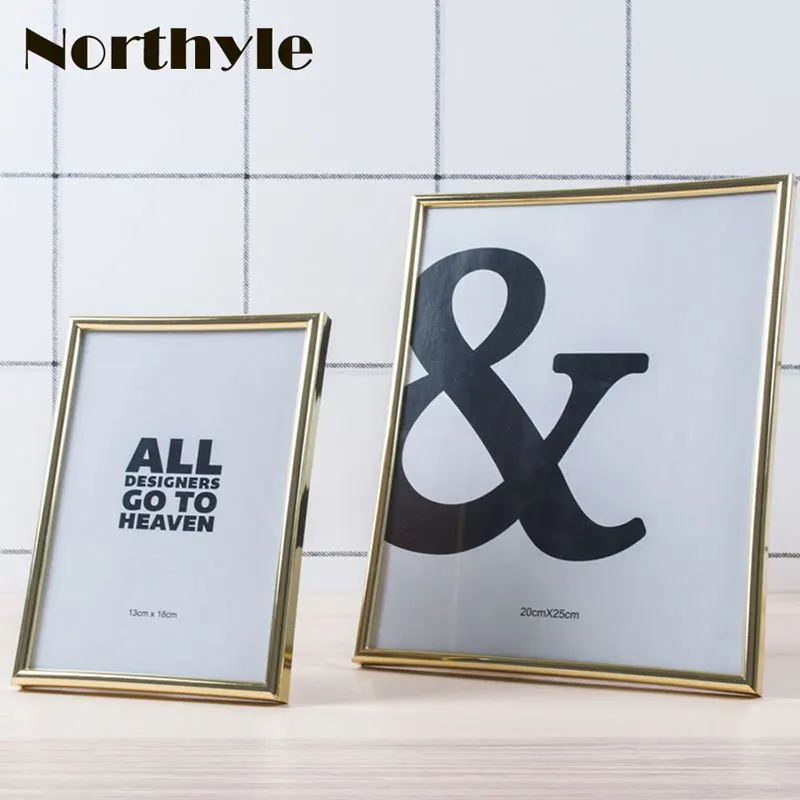 Gold theme simple photo frame plastic for 5x7in and 8x10in picture gold home decoration christmas gift|photo frame|simple frameplastic |