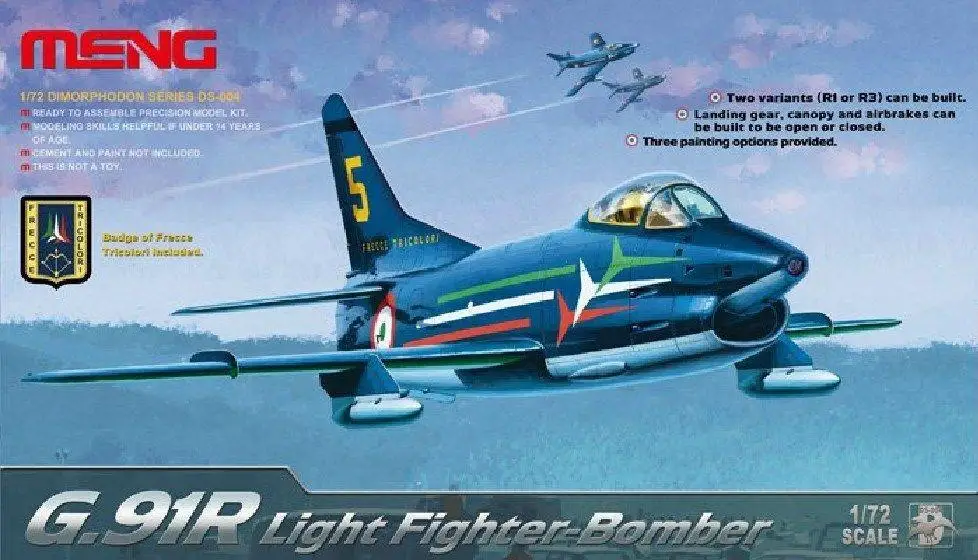 Meng МОДЕЛЬ 1/72 DS 004 Fiat G.91R Light Fighter комплект бомбардировщика|Наборы для сборки